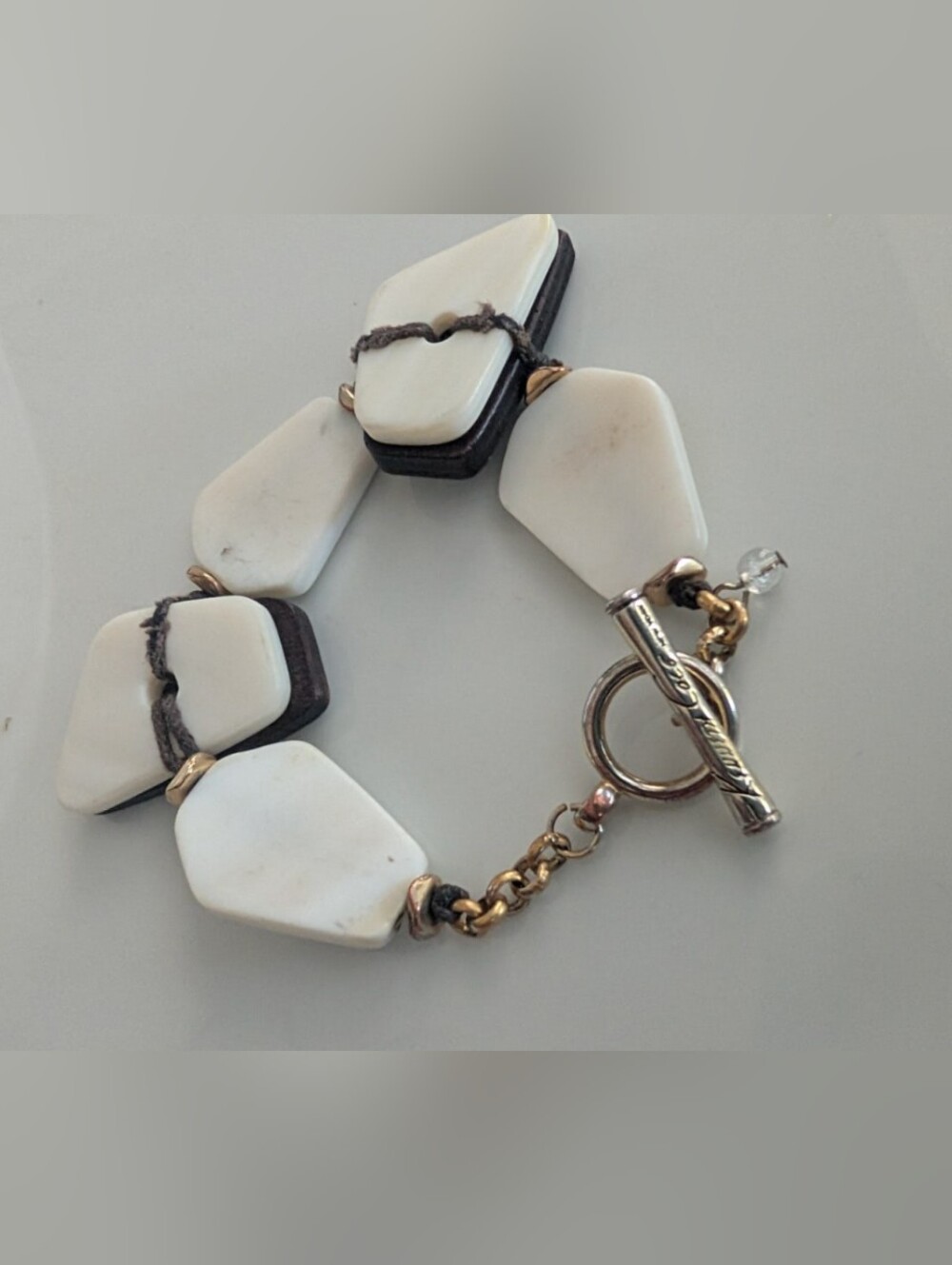 Kenneth Cole Bracelet Shell & Wood Toggle Bracelet